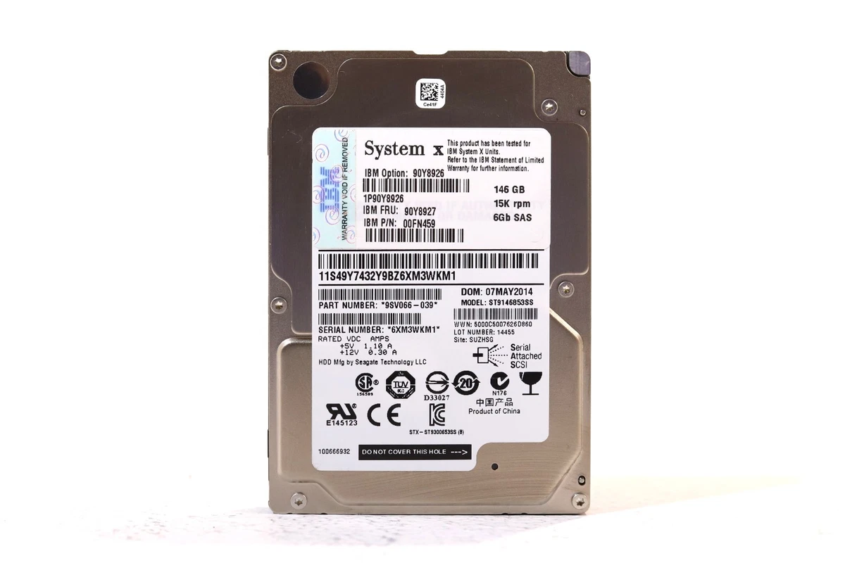 IBM 2.5 in Form Factor Internal Hard Disk Drives 600 GB Storage
