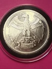 1 oz Vintage 1974 A. Letcher Mint Stylized Eagle Round 999 Fine Silver & Capsule