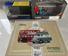 4 Corgi Diecast Route master, Bedford 10/12 Van, Metro Bus,Bedford O series  van