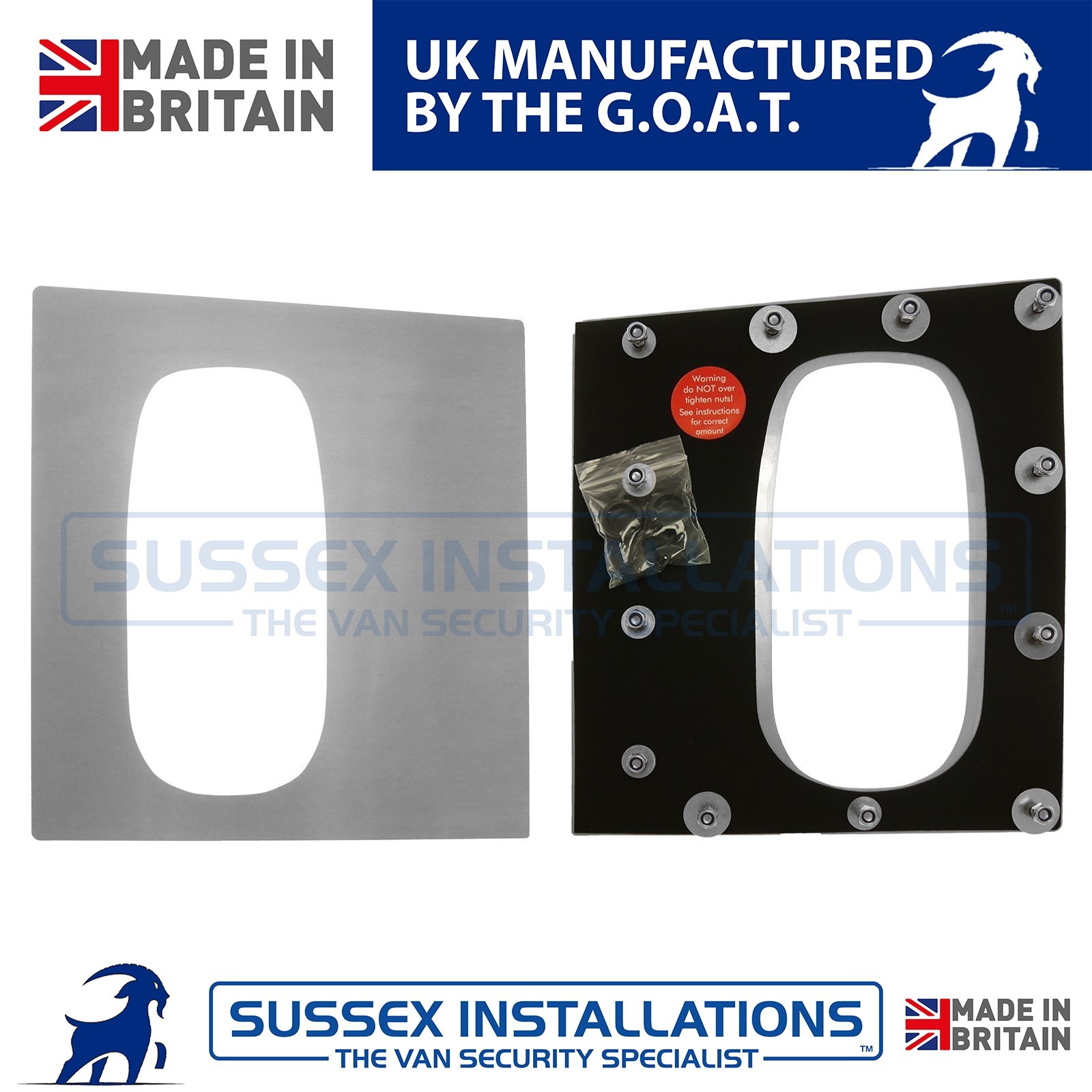Van Security Shield For Trafic Vivaro Primastar 2001-2014 Rear Door Brushed