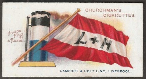KIRCHENMANN - FAHNEN UND TRICHTER FÜHRENDER DAMPFSCHIFFLINIEN 1912 - #13 - LAMPORT & HOLT