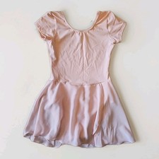 Bloch Dance Girls Short Sleeve Leotard Dress, Pink, Size 8-10