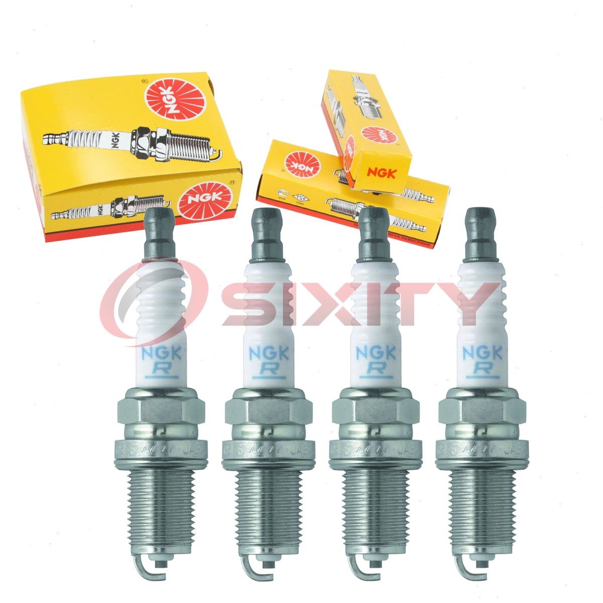 4 pcs NGK Standard Spark Plugs for 1995-1997 Toyota Previa 2.4L L4 - Engine ow