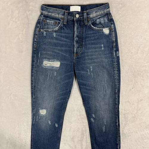NWT Boyish The Billy High Rise Skinny Jeans Size 24 Distressed Button Fly Mame - Picture 3 of 15