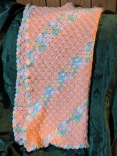 Vintage Crochet baby blanket-- handmade