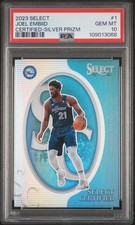 2023 PANINI SELECT SELECT CERTIFIED SILVER PRIZM #1 JOEL EMBIID PSA 10
