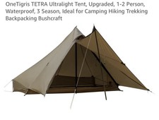One Tigris Tetra Ultralight Tent Tipi 1-2 Person, Pole Tent, Waterproof