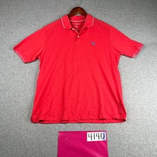 Tommy Bahama Polo Shirt Large Pink Island Modern Fit Blue Fish Beach Casual Mens