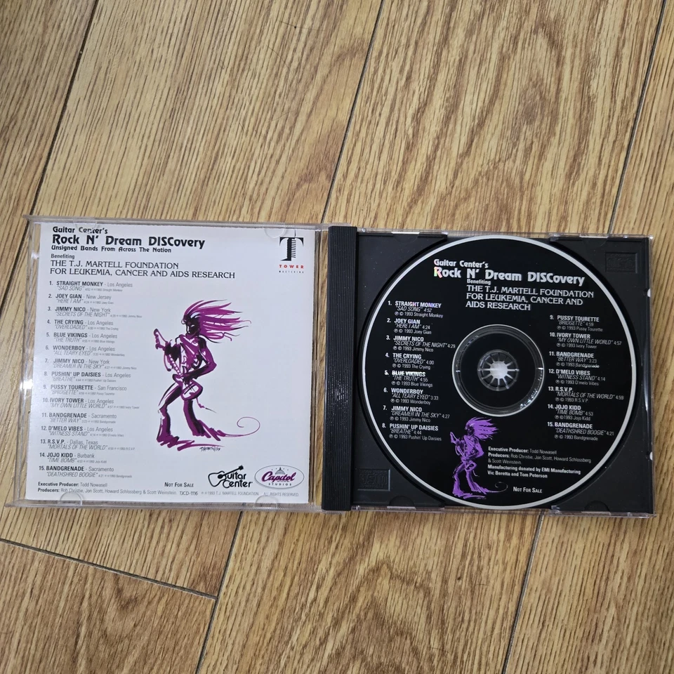 RARE PROMO: [GUITAR CENTER] Rock N' Dream Discovery (CD T.J. Martell 1993) METAL Foto 4 de 4
