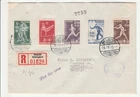 Finland 'Registered Censored FDC' Scott # B69-73 "Helsinki 16.IV.45"