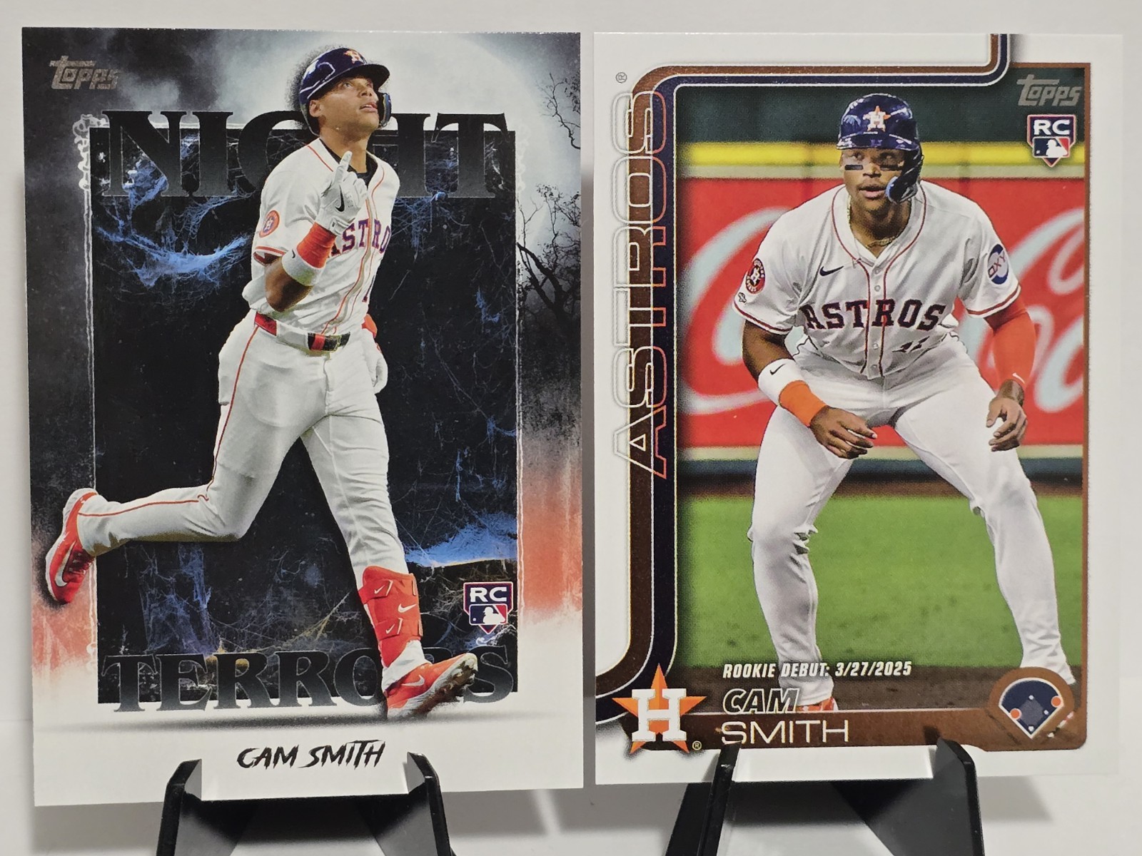 Cam Smith 2025 Topps Update - Night Terrors #NT-19 Astros + Rookie Debut Card