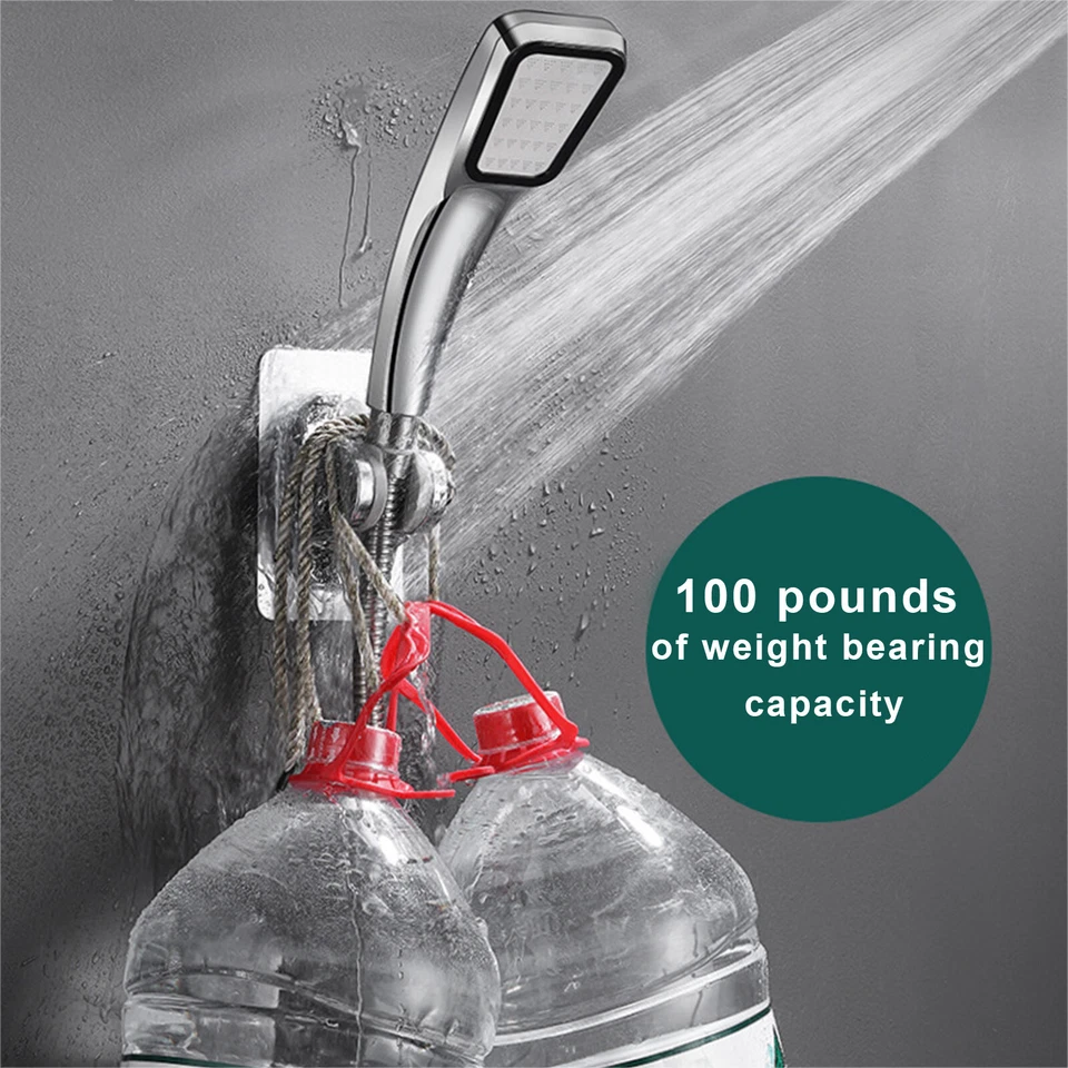 2x Duschkopfhalter Wandbrause Selbstklebend Halterung Ohne Bohren Verstellbar - Bild 2 von 4