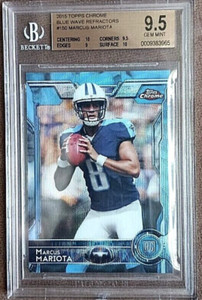 2015 Topps Chrome Marcus Mariota RC Blue Wave Refractor Rookie #150 BGS 9.5 GEM