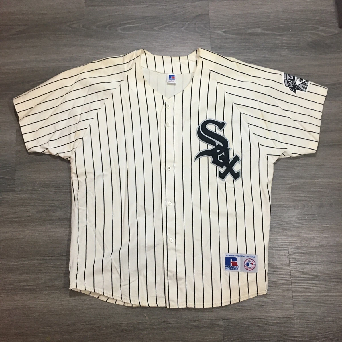 CHICAGO WHITE SOX VTG RUSSELL ATHLETIC MLB BASEBALL JERSEY MEN Large