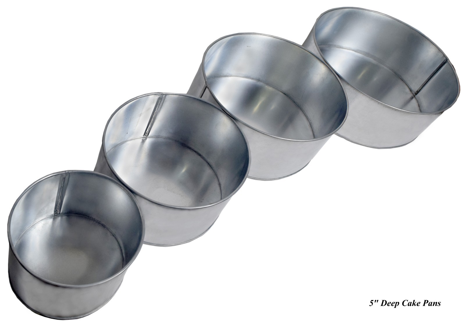 4 TIER HEAVY DUTY ROUND WEDDING CAKE TINS 6" 8" 10" 12" 3", 4" and 5