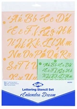 4pc LETTER STENCIL KIT Enisendra Dream Plastic Stencils Lettering Art Template