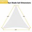 Sun Shade Sail UV Block Fabric Triangle Different Sizes White | eBay