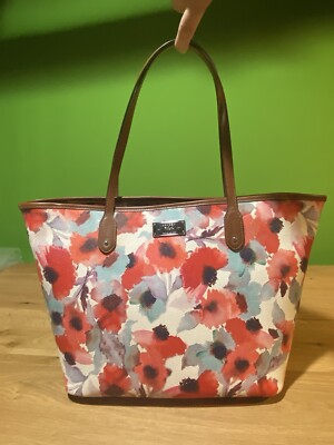 NWT Ralph Lauren RLL Red Floral Shoulder Bag L Designer Tote