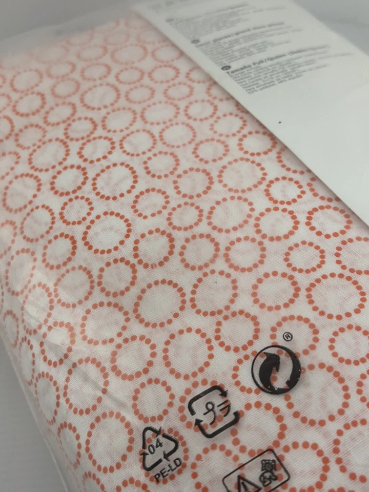 SEALED - IKEA TRADASTER Orange Dotted Circles Duvet Cover & 2 Pillowcase Foto 3 de 4