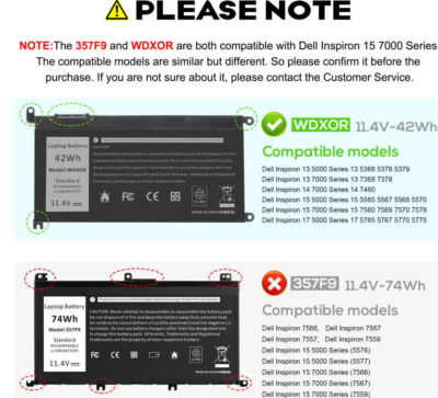 Bateria Compatible Dell Inspiron 15 5567 42WH