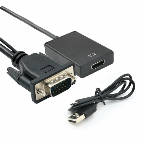 VGA INPUT to HDMI OUTPUT Video Audio Converter Cable Adapter 1080 For TV PC DVD - Afbeelding 6 van 12