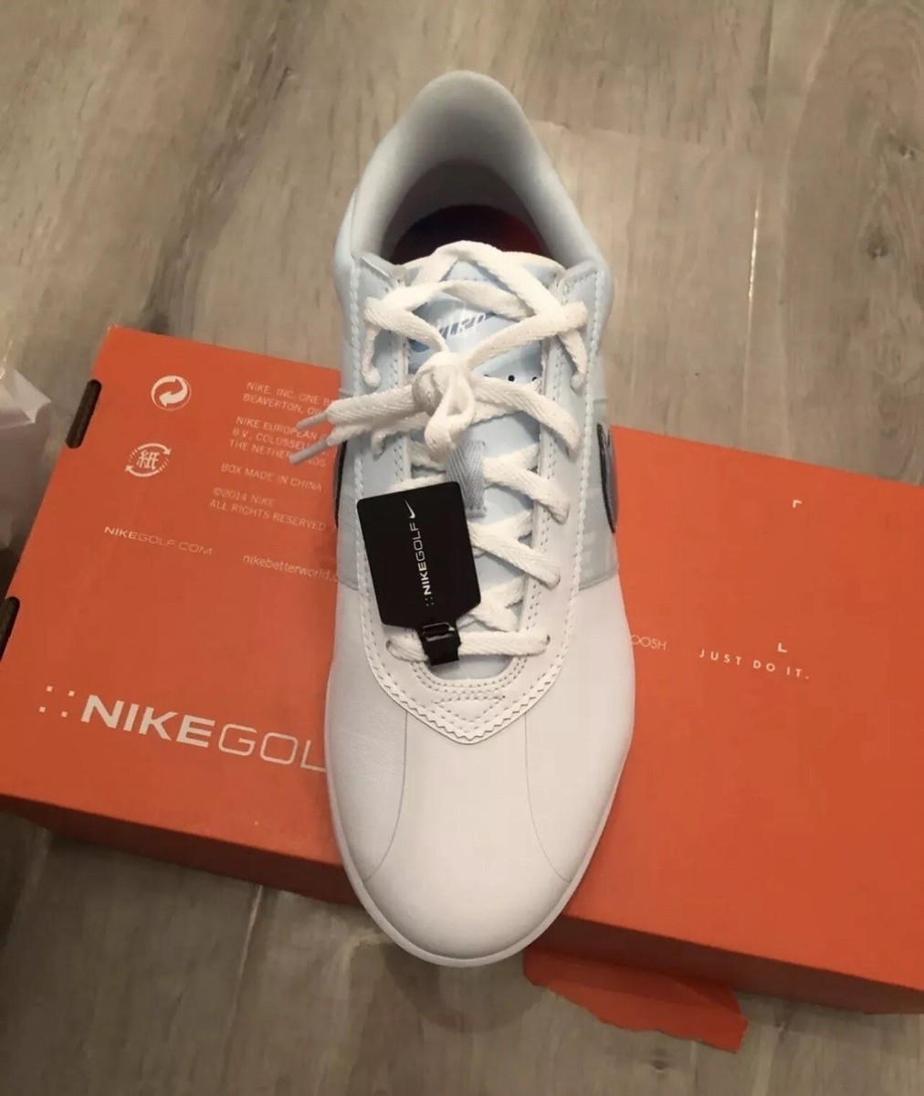 Nike Cortez G NRG Women Golf Shoes, White/Topaz/Crimson/Blue