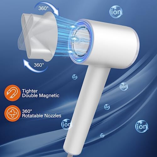 Secador de pelo profesional con difusor, soplado de alta velocidad 110.000 rpm - Imagen 7 de 8