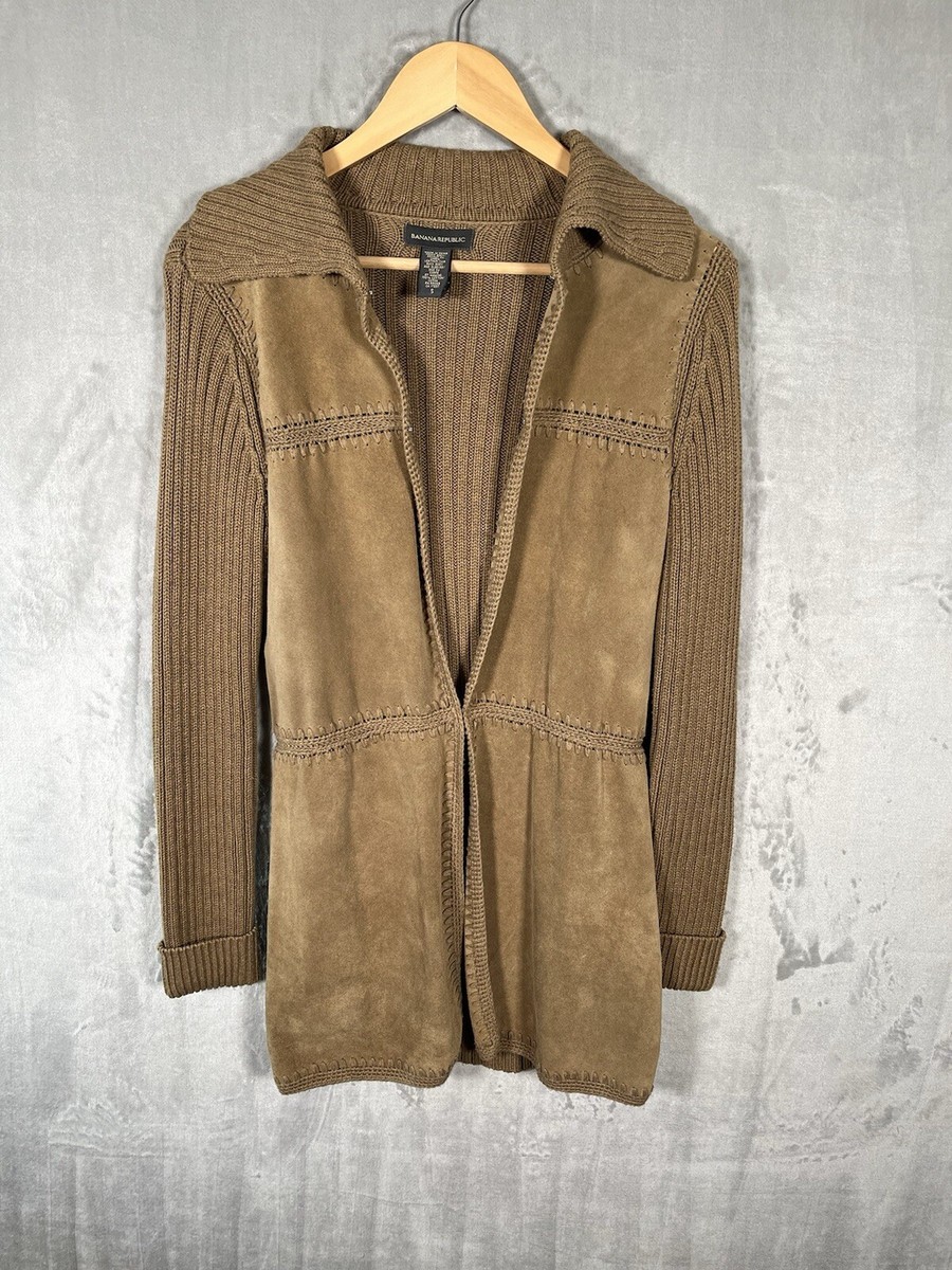 Vintage Banana Republic Suede Leather Boho Jacket Sweater Vintage Banana Republic Suede Leather Boho Jacket Sweater