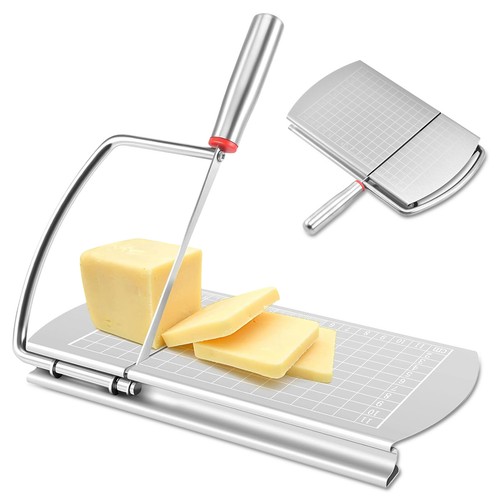 Cheese Slicer Cutter Board Stainless Steel Wire Cutting Hand Tool w/Size Scale - Picture 3 of 14