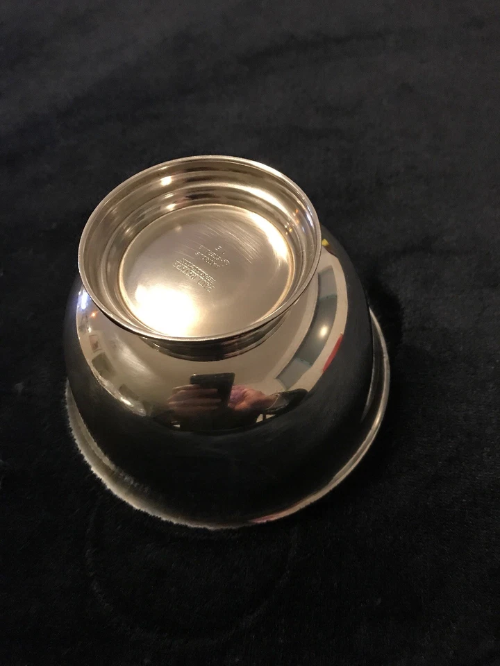 Antiguo cuenco de reproducción Paul Revere de plata de ley de Watrous Foto 3 de 4