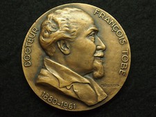 MEDECINE MEDAILLE BRONZE M.DELANNOY au Dr FRANCOIS TOBE SANATORIUMS SANCELLEMOZ