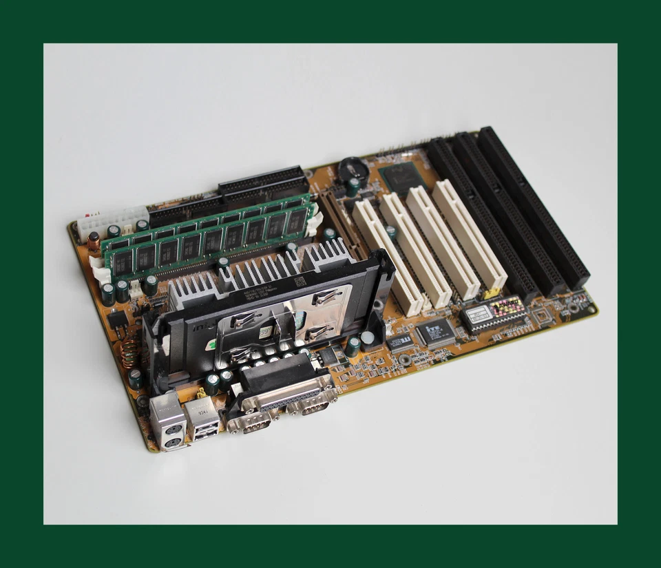RARE Shuttle HOT-661 + P3 450 + 512MB 🌟 Slot 1 motherboard Samsung 661V31-A ISA - Immagine 3 di 4