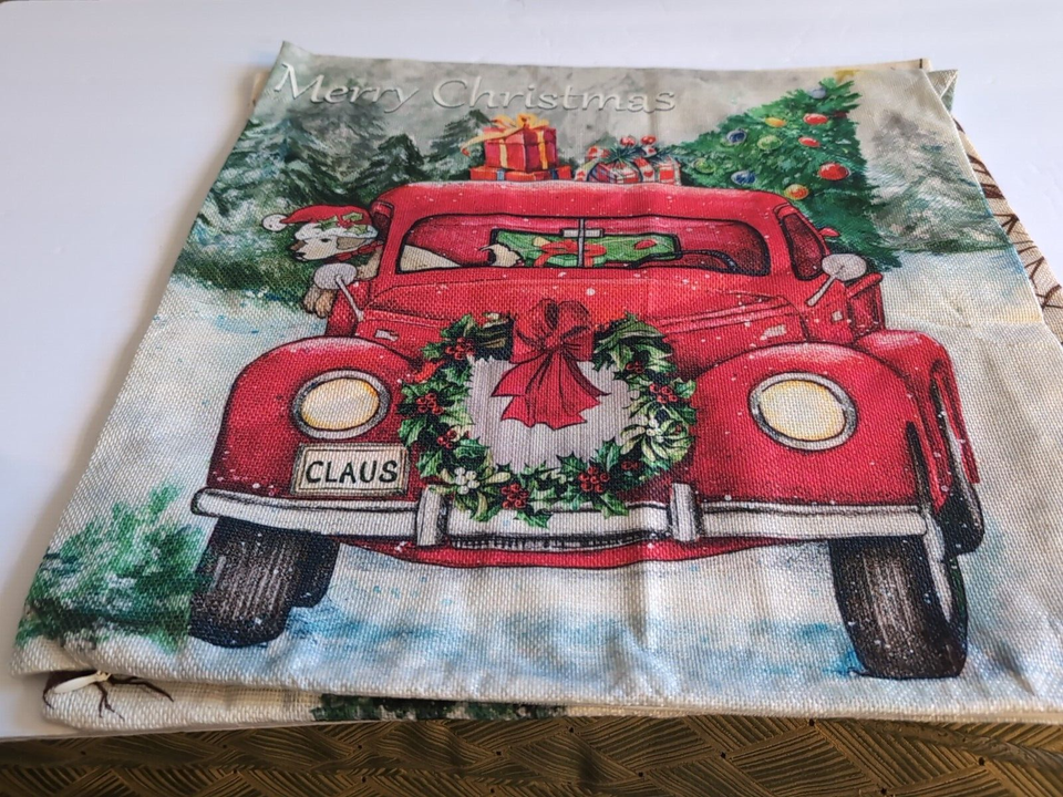 (4) Christmas Pillow Covers 16X16 eBay