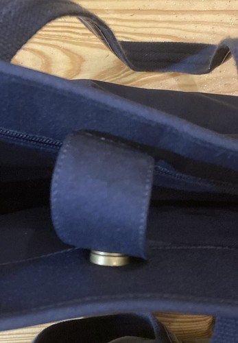Bolso de Mano Vintage Lauren Ralph Lauren Bolso de Lona Azul Bolso Polo - Imagen 7 de 11