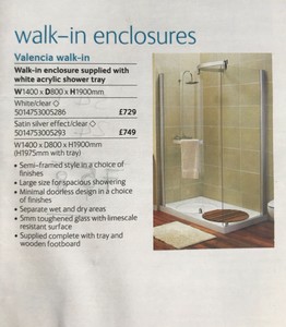 Shower Beautiful Walk In Shower And Tray Ebay
