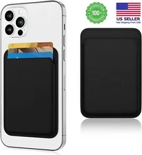 Magnetic Card Holder Wallet for iPhone 15 14 13 12 Plus Pro Max Magsafe Leather