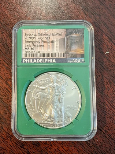 2020 (P) American Silver Eagle Emergency Production NGC MS70 Early Releases