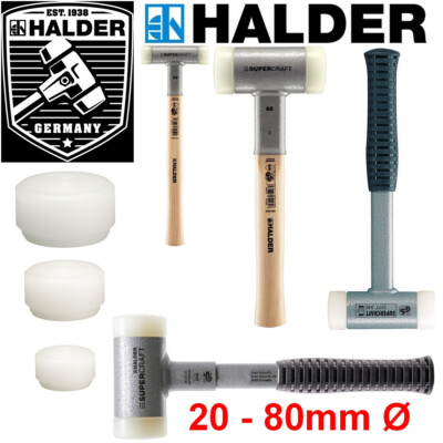 HALDER Schonhammer SUPERCRAFT rückschlagfrei Auswahl Hickorystiel Stahlrohrstiel