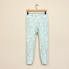 GILLY HICKS Go Recharge Leggings Womens Sz L Teal Lemon Print High Rise Yoga NWT