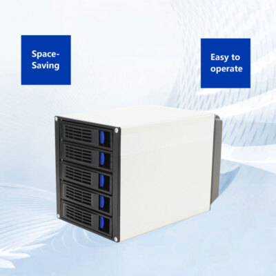 5-Bay 3.5 Inch Enclosure Hot Swap Cage SATA I/II/III Supports Mobile Rack Cage