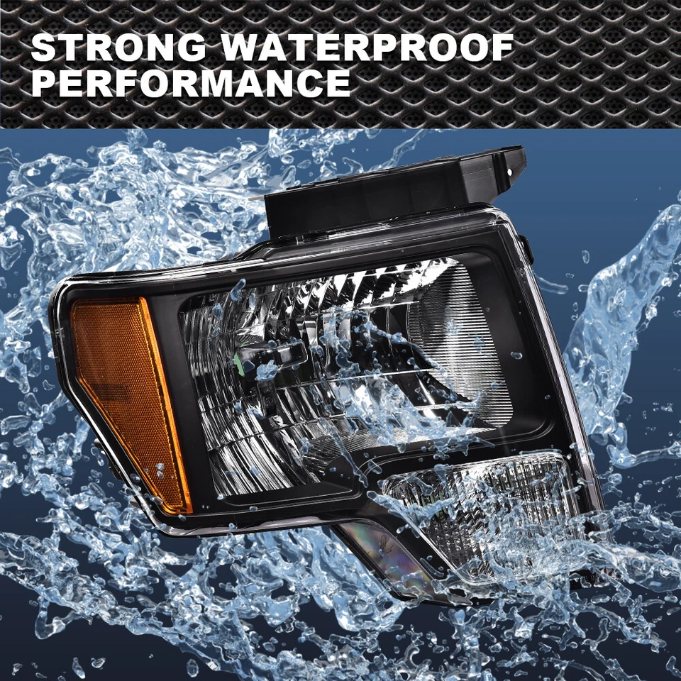 Juego de faros negros + luces traseras rojas aptos para camioneta Ford F-150 F150 2009-2014  Foto 4 de 4