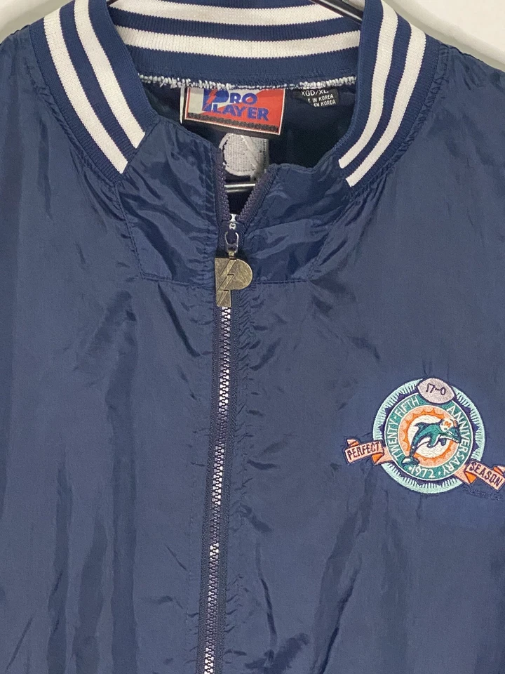 1997 Pro Player Jacket Men Size XL 1972 Miami Dolphins Perfect Season Coat - Image 2 of 4