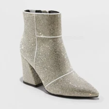 Women's Cailin Ankle Boots Silver - A New Day - SIZE 7.5