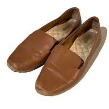 Birdies Starling Womens Loafers Sz 8 Brown Leather Round Toe Slip-On Flats