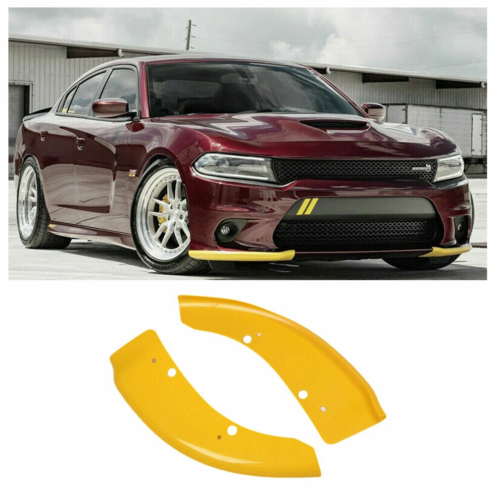 2015 2021 Dodge Charger SRT Scat Pack Front Bumper Lip Splitter Guard 2PC
