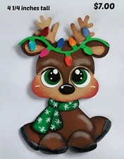 CHRISTMAS REINDEER scrapbook diecut premade paper piecing by Rhonda