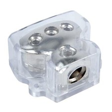 3 Way Power/Ground Distribution Block for Car Audio 0AWG Input Three 4-Gauge Out