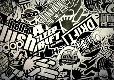 3 A4 Sticker bomb sheets JDM EURO DRIFT  stickerbomb car van tablet 13