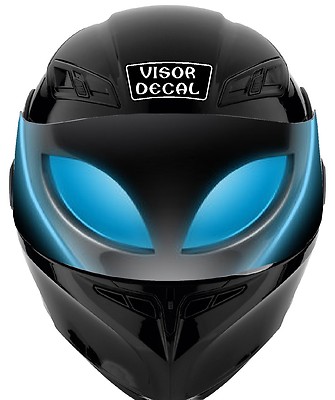 V50 Alien VISOR TINT DECAL Helmet UNIVERSAL Fits All Sport Bike