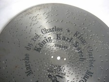 König Karl Marsch Polyphon Platte 28cm Spieldose Spieluhr Uhr music disc 11"